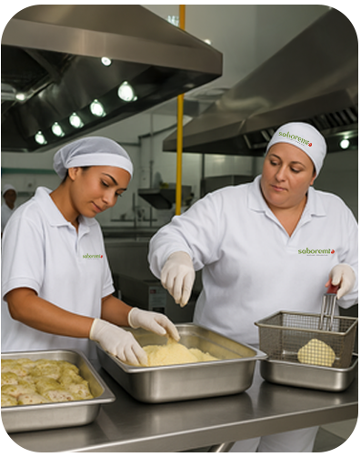 Reparo das refeições no restaurante corporativo
